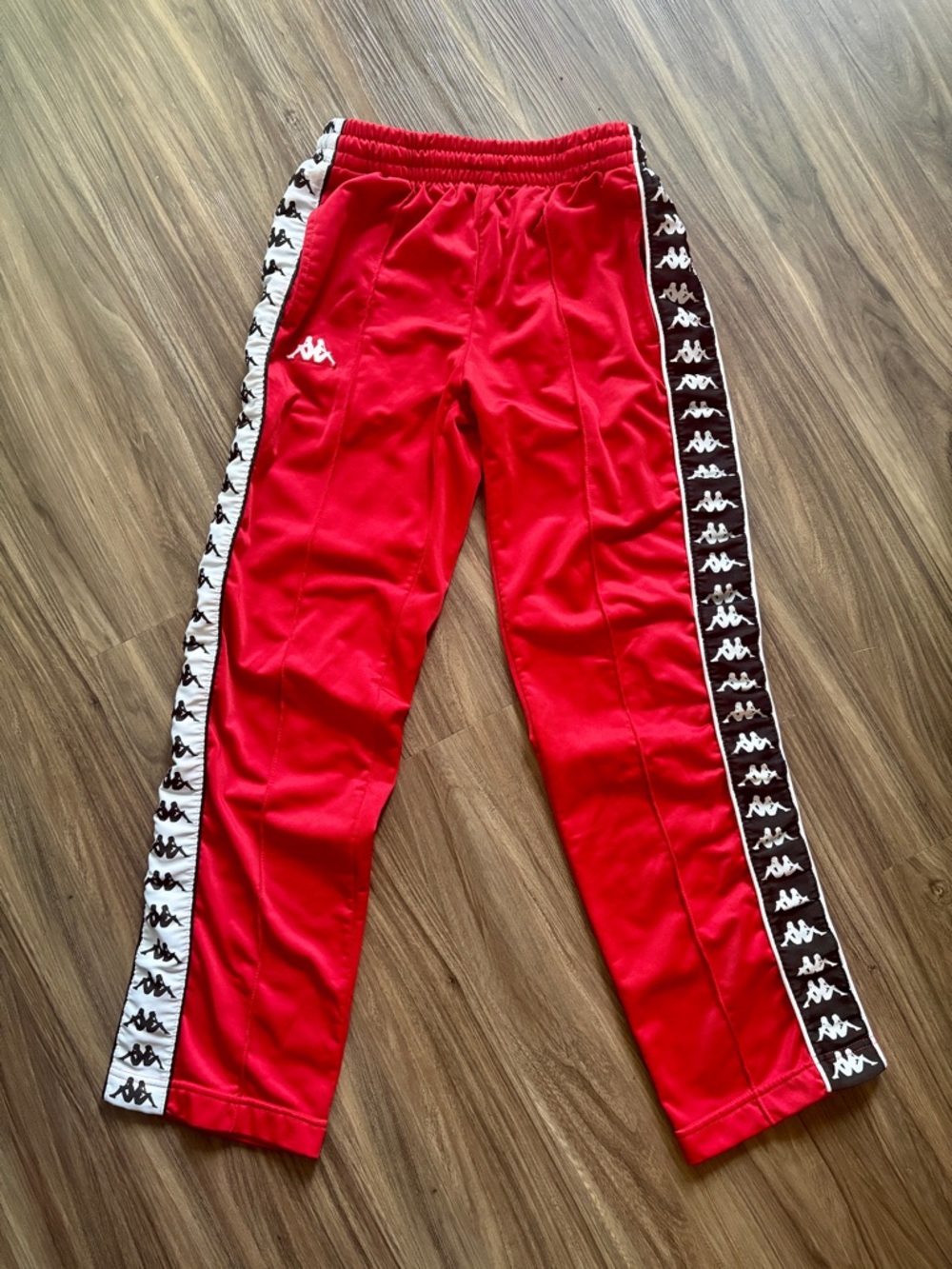 Kappa Red Black & White Side Stripe Badass Track Pants